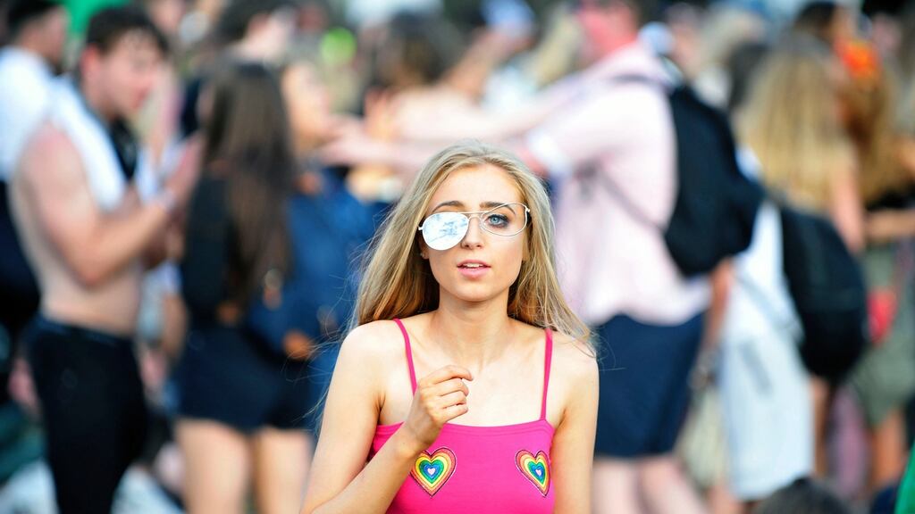 A festival goer at Longitude in Marlay Park, Dublin. Photograph: Aidan Crawley/The Irish Times
