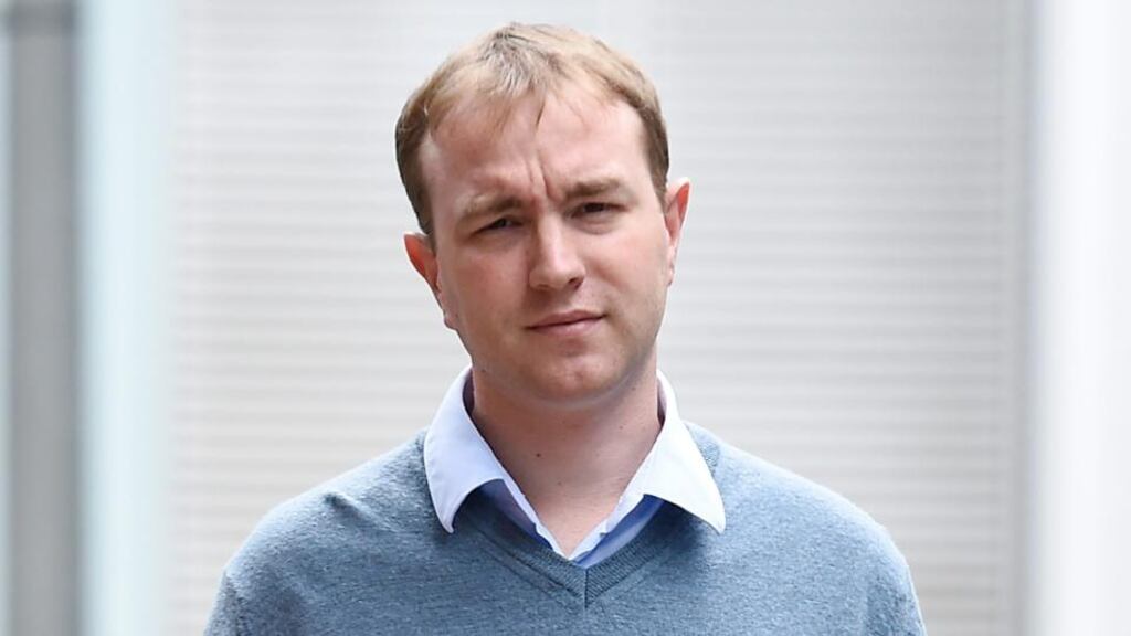 Former British trader Tom Hayes at Southwark Crown Court in London. He has been given a 14 year sentence for Libor rate rigging. Photograph: Facundo Arrizabalaga/EPA.