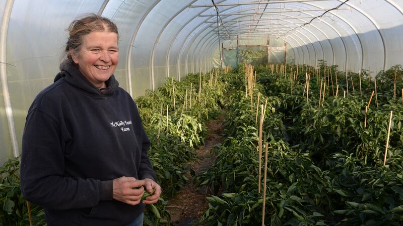 Jenny McNally at McNally Family Farm in Co Dublin. Photograph: Dara Mac Dónaill