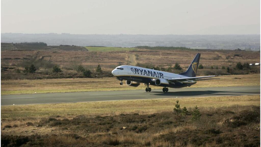 Taking off at Ireland West Airport Knock, in Co Mayo. Photographer: Dara Mac Dónaill