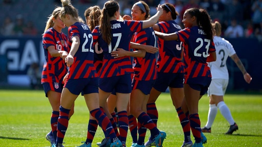 The US women’s soccer team has resolved its equal pay dispute. Photograph: Ronald Martinez/Getty Images