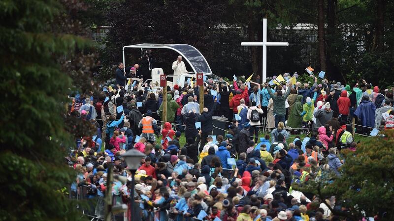 Pope Francis visits Knock shrine on Sunday. Photograph: Charles McQuillan/Getty Images