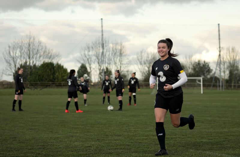 Claire Shine had recovered to the point of being back in Vera Pauw's Ireland squad. Photograph: Brian Reilly-Troy/Inpho