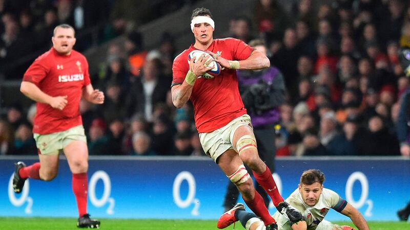 Wales backrow Aaron Shingler. Photograph: Glyn Kirk/AFP