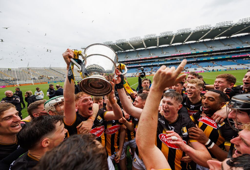 John Donnelly celebrates with the cup after Kilkenny beat Galway in Sunday's Leinster SHC final at Croke Park. Photograph: James Crombie/Inpho