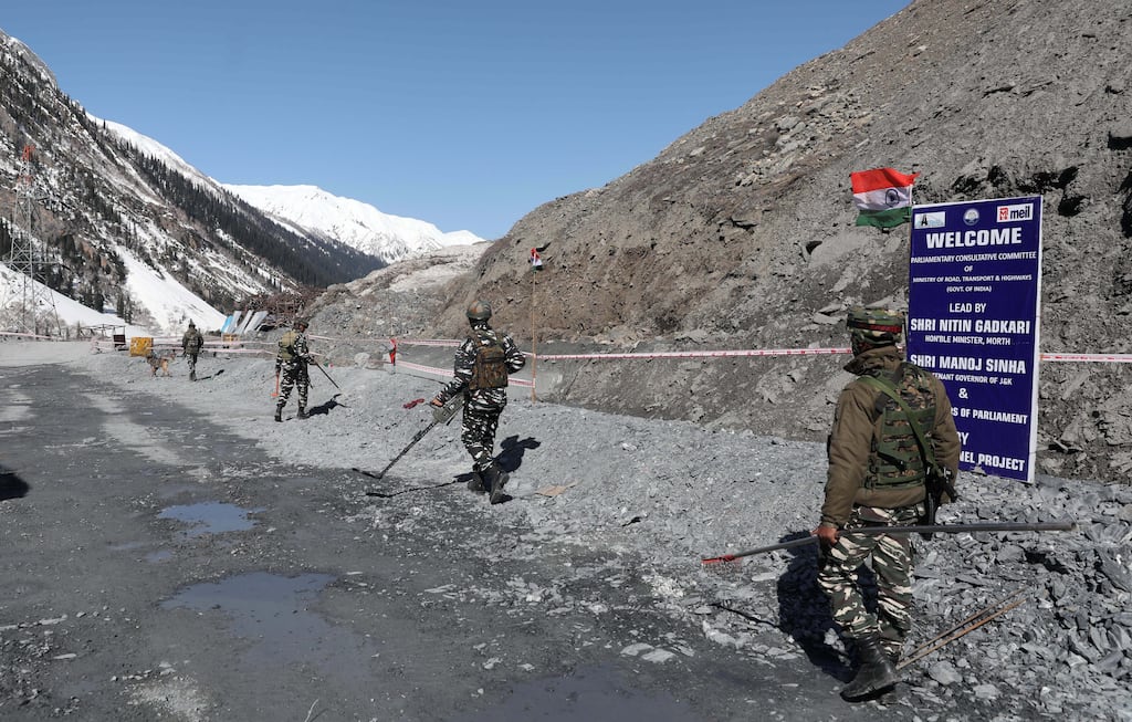India and China fought a war in 1962, and the almost 3,500km-long Line of Actual Control, which traverses some of the world’s highest places in the Himalayas, is one of Asia’s most tense arenas of geopolitical conflict. Photograph: EPA