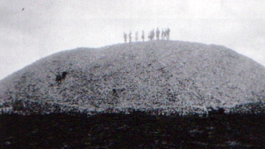 A photograph from 100 years ago of Maeve’s Cairn, a Neolithic passage grave on Knocknarea