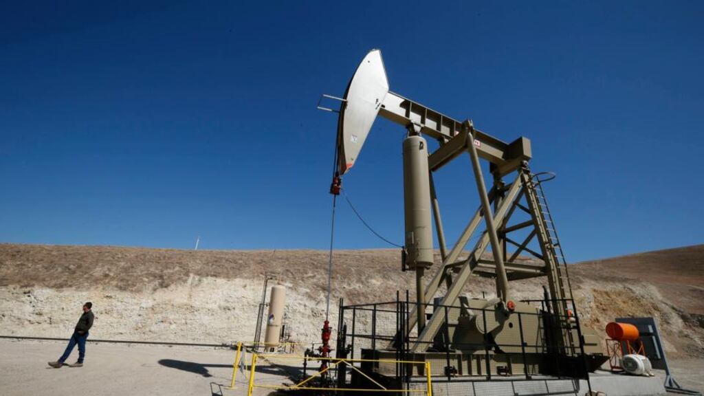 A pumpjack drills for oil in the Monterey Shale, California. Photograph: ReutersLucy Nicholson