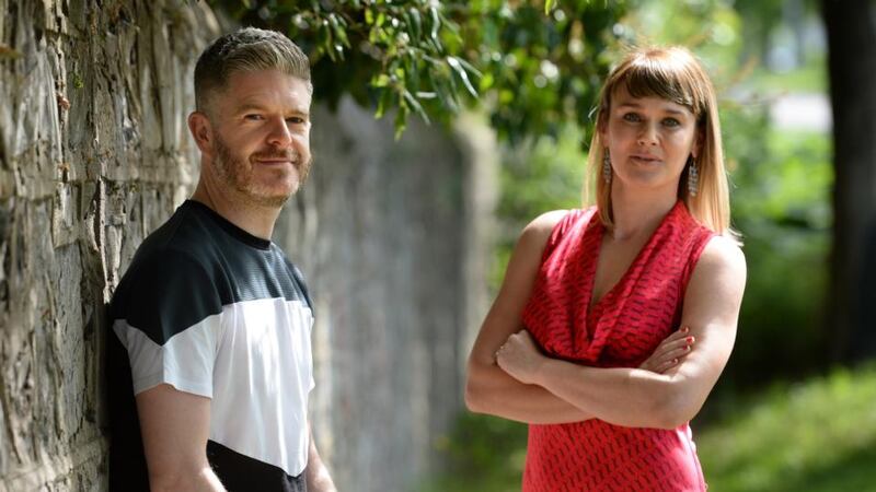 Jenny Jennings and Phillip McMahon of theatre group Thisispopbaby. Photograph: Dara Mac Dónaill
