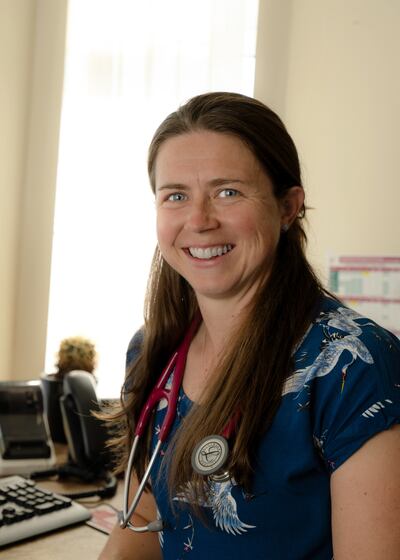 Kelly-Anne Speight, working at Moy View Practice, Ballina, Co Mayo. A keen endurance athlete, the one thing she thought she’d miss about living in Scotland was its landscape, but Ireland also has its natural beauty, she said. Photograph: Robin Hill Photography