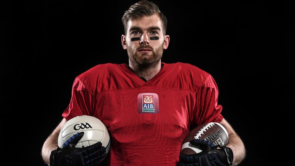 Aidan O’Shea: the Breaffy man will swap his Mayo jersey for American football in The Toughest Trade. Photograph: Ramsey Cardy/Sportsfile