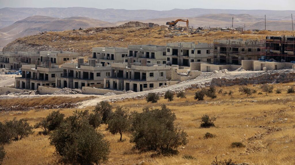 New housing construction in the Nokdim settlement in the Israeli occupied West Bank, south of the Palestinian city of Bethlehem, pictured in October 2020. Photograph: Getty Images