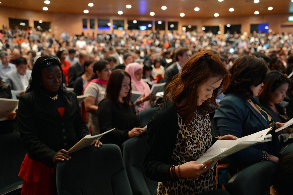 Large scale ceremonies were introduced in 2011 by then minister for justice Alan Shatter. Photograph: Frank Miller