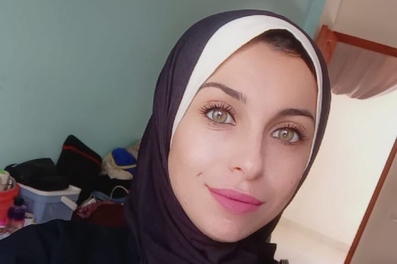 Besan Al Mabhoh. Describing her personal situation, she says says: “I don’t have any food.”