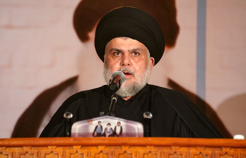 Iraqi Shia cleric Muqtada al-Sadr. Photograph: Qassem al-Kaabi/AFP via Getty Images
