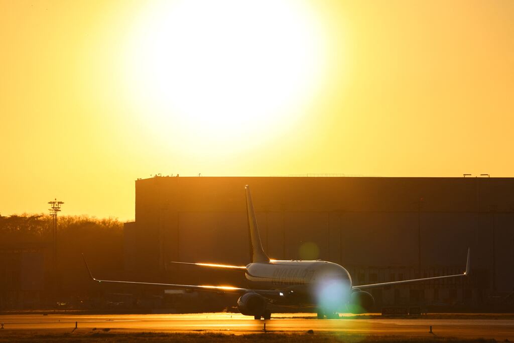 Ryanair expects to report profits of between €1.325bn and €1.425bn for the financial year. File photograph Charly Triballeau/Getty Images