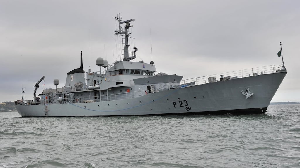 The LÉ Aisling in Cork Harbour. Photograph: Daragh Mc Sweeney/Provision