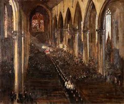 Sir John Lavery’s portrait of the funeral of Terence MacSwiney