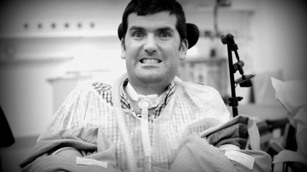 Film-maker Simon Fitzmaurice with his twins shortly after their birth