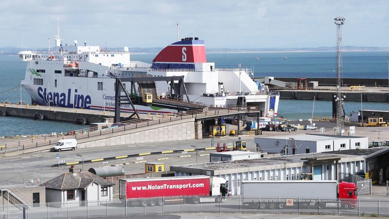 A view of Rosslare Europort in Co Wexford on Thursday. Photograph: PA