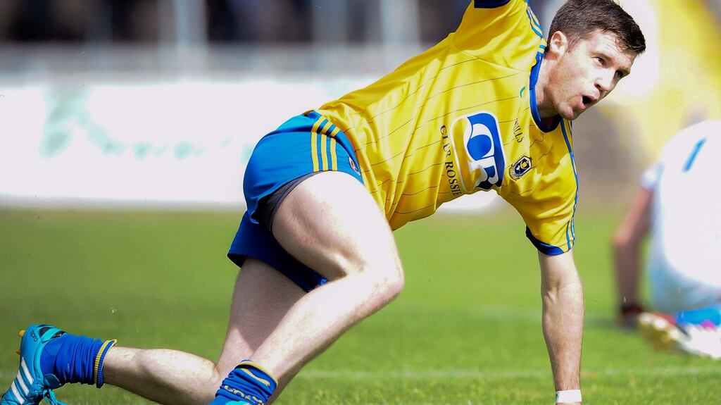 Cathal Cregg led the line for Roscommon as they beat Mayo in FBD League semi-final. Photograph: Tommy Grealy/Inpho