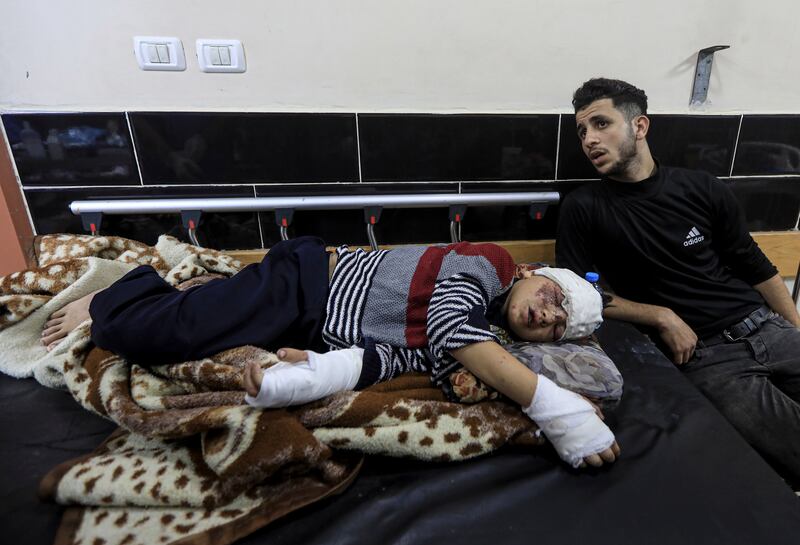 A wounded child moved from the Indonesian Hospital in the north of the Gaza Strip to Nasser Hospital in Khan Younis, pictured on November 21st. Photograph: Yousef Masoud/New York Times
