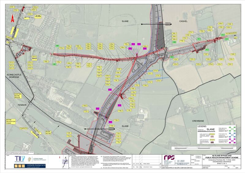 Engineering drawings for Slane bypass. Source: n2slanebypass.ie