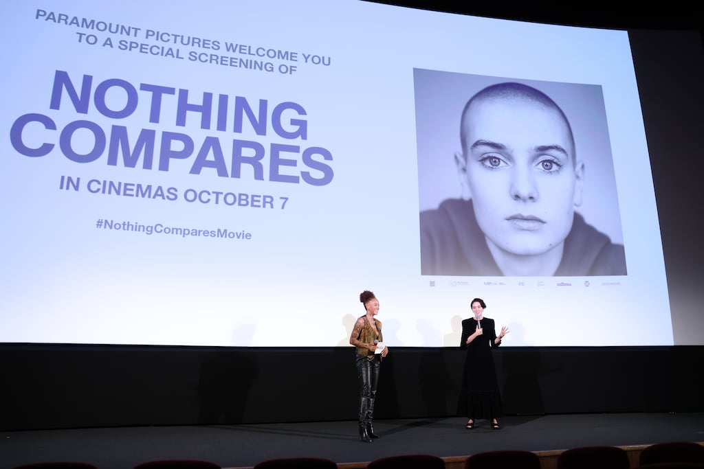 Director Kathryn Ferguson (right) attends a special screening of the documentary Nothing Compares in London on October 3rd, 2022. Photograph: Tim P Whitby/Getty Images for Paramount Pictures UK