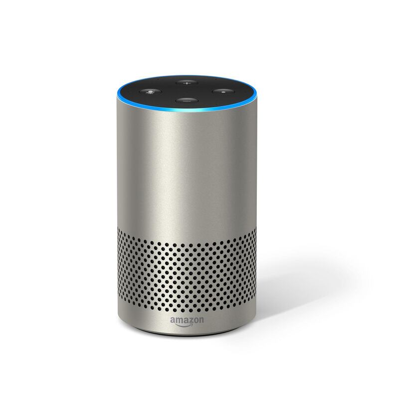 The Amazon Echo: you activate it by saying “Alexa…”  and then make your request the way you would normally speak, and it will talk back to you.