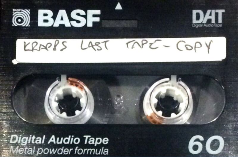 Krapp's Last Tape: a cassette of audio used in the 2001 production at the Gate Theatre in Dublin. Photograph: Gate Theatre digital archive/University of Galway