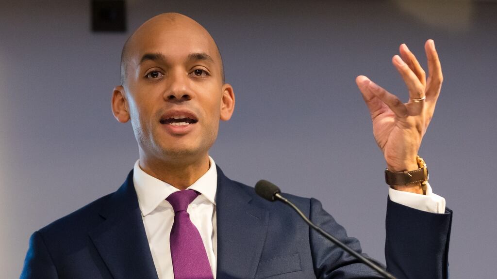 Former British Labour party MP Chuka Umunna at the Independent Group Party launch and press conference in London, on February 18th, 2019, where seven MPs announced their resignation from the Labour Party, and the formation of a new independent group of MPs. Photograph: Vickie Flores/EPA
