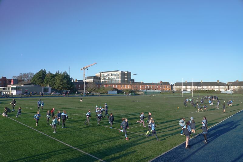 Underage hurlers with Ranelagh Gaels train in Donnybrook Stadium, one of a series of pitches the club uses.