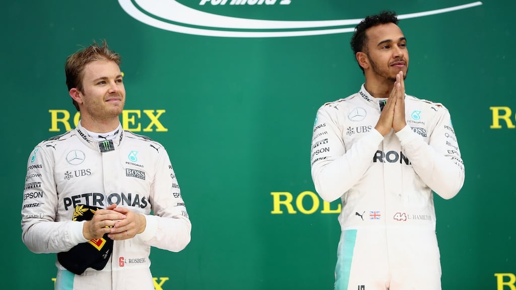 Lewis Hamilton is 12 points behind Nico Rosberg heading into the final Grand Pricx of the season. Photograph: Getty/Clive Mason