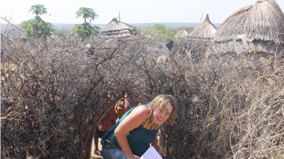 Laura Lawlor, from Cork, at work in Uganda, who says things she misses about home include full-size doorways to homes  ... and occasional rainy days. In terms of job satisfaction she quotes “the unpredictability of every day you spend in the communities we work in. Also, times when a real ‘connection’ is made with local staff and partners.” Photograph: Concern