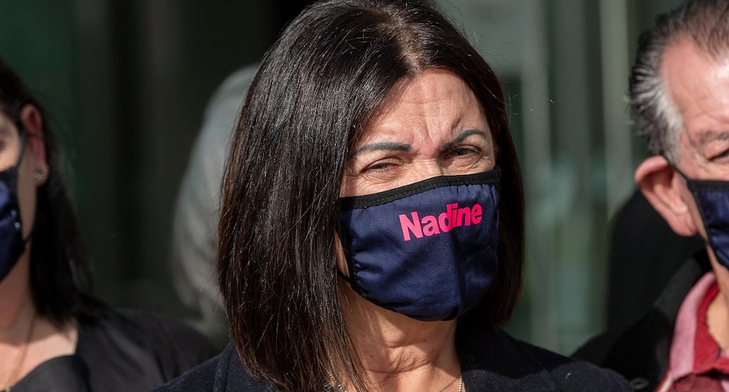 Claire Lott, the mother of Nadine Lott, outside the Central Criminal Court on Monday. Photograph: Collins