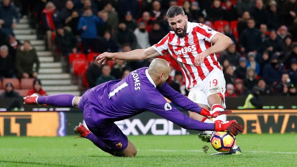 Stoke’s Republic of Ireland forward Jonathan Walters is due for a spell on the sidelines as he is to undergo minor knee surgery. Photograph: Carl Recine/Action Images via Reuters/Livepic