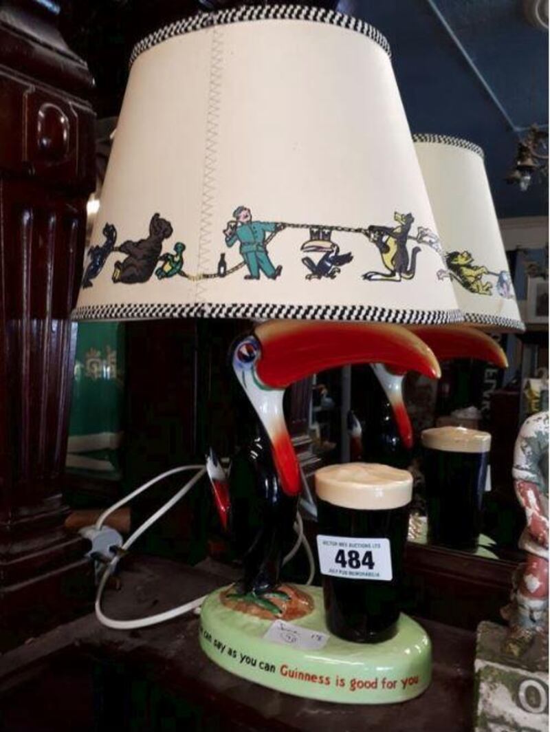 Toucan lamp from the 1950s, with its original shade