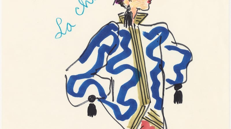 “Yves Saint Laurent: Dreams of the Orient” brings together some 50 high-fashion designs inspired by India, China and Japan