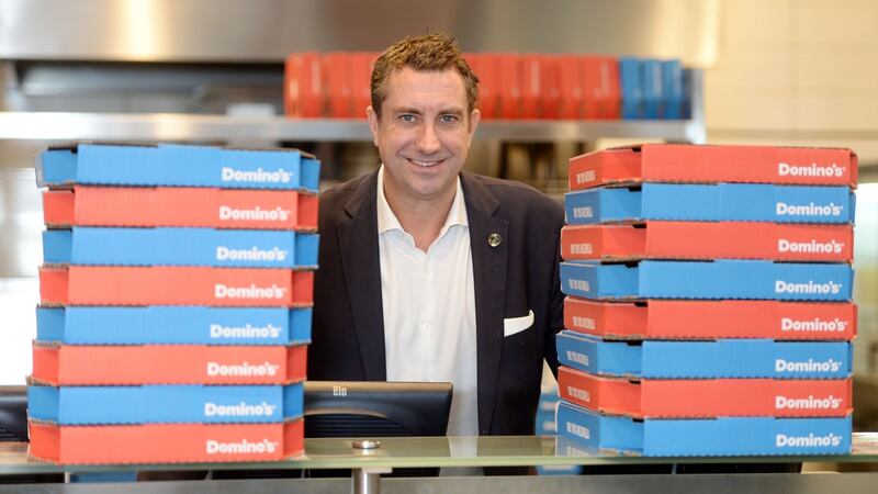 Simon Wallis, group COO of Dominos Plc, in their new outlet at Citywest . Photograph: Alan Betson