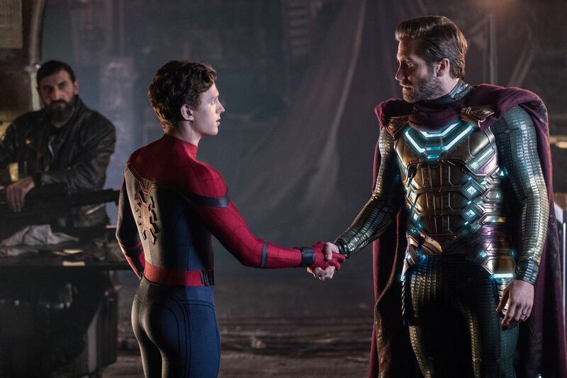 Spider-Man: Numan Acar, Tom Holland and Jacky Gyllenhaal in Far From Home