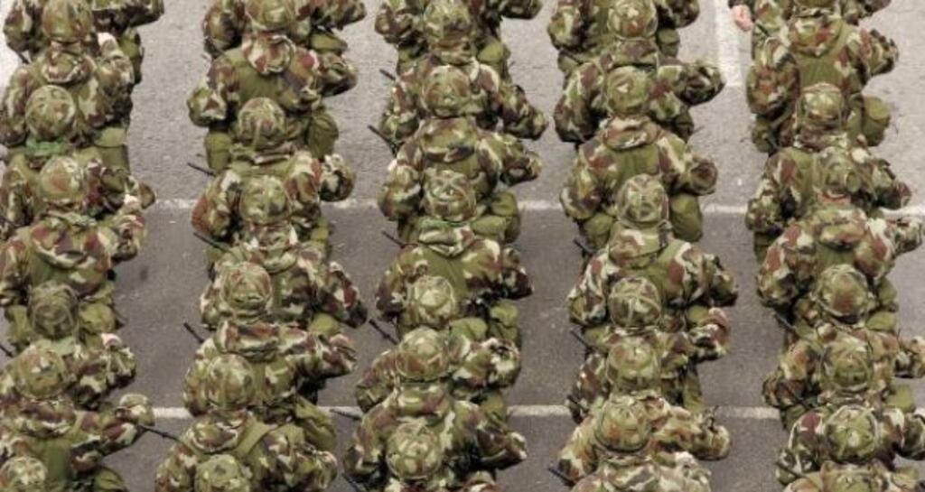 Defence forces: While recruitment has stepped up, it cannot keep up with departures. Photograph: Alan Betson