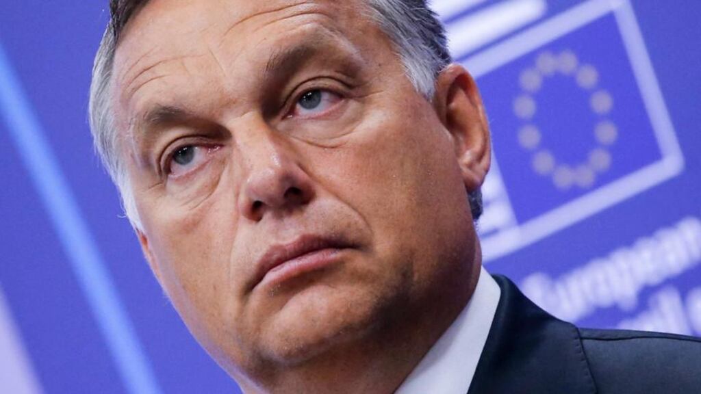 Hungarian prime minister Viktor Orban. Photograph: Olivier Hoslet/EPA