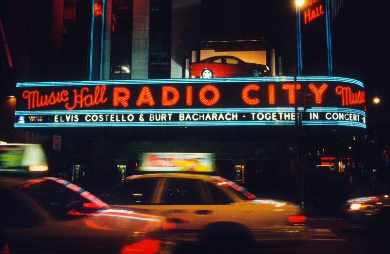 Radio City Music Hall: Burt Bacharach and Elvis Costello performed together in New York in 1998. Photograph: Gie Knaeps/Getty