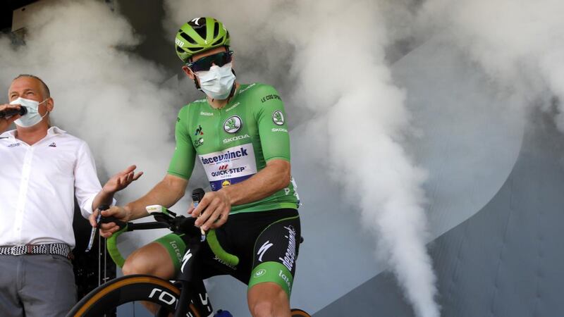 Ireland’s Sam Bennett before the start of stage 17 of the Tour de France. Photograph: Christophe Ena/EPA