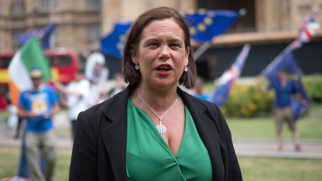 Sinn Féin’s Mary Lou McDonald said  the ‘person who occupies the highest office in the land, ought to have an electoral sanction’. Photograph: PA Wire
