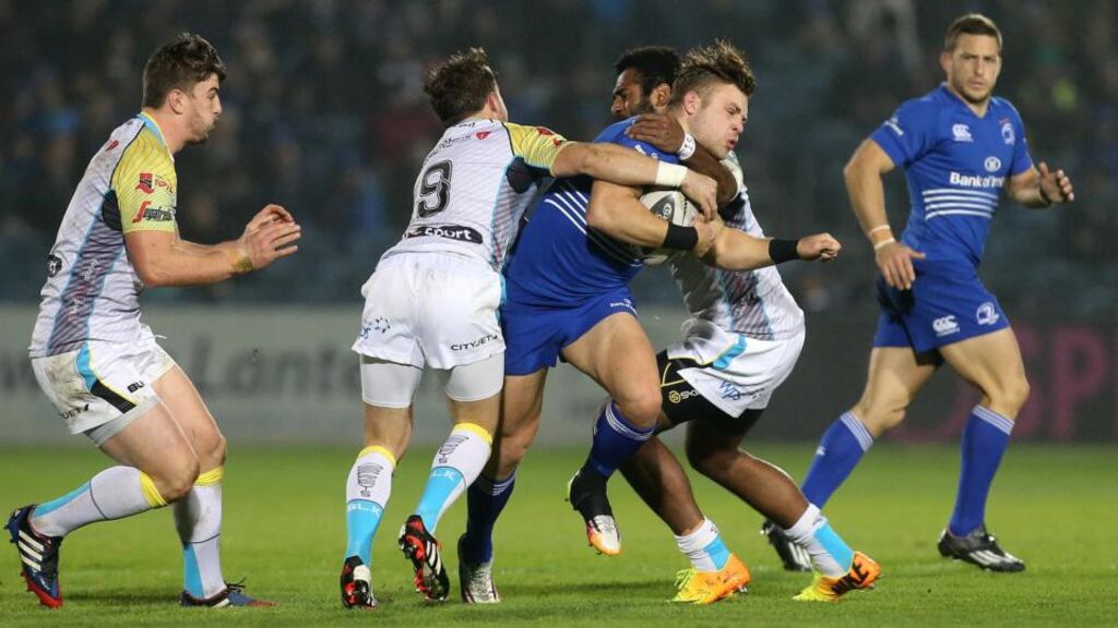 Ian Madigan in action against the Ospreys in the game at the RDS. The Ireland international has been passed fir to face Harlequins in the European Champions Cup. Photograph:   Ryan Byrne/Inpho