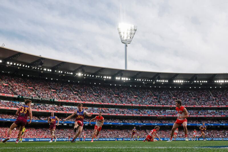 A crowd of just over 100,000 packed the Melbourne Cricket Ground for the AFL Grand Final match between Brisbane Lions and Sydney Swans. Photograph: Daniel Pockett/AFL Photos/Getty Images
