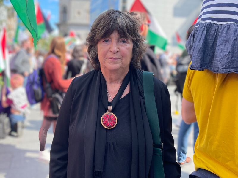 Former RTÉ producer Betty Purcell has called on Simon Harris to pass Bills related to Israel as a form of pressure to end the war in Gaza. Photograph: Grainne Niaodha/PA Wire