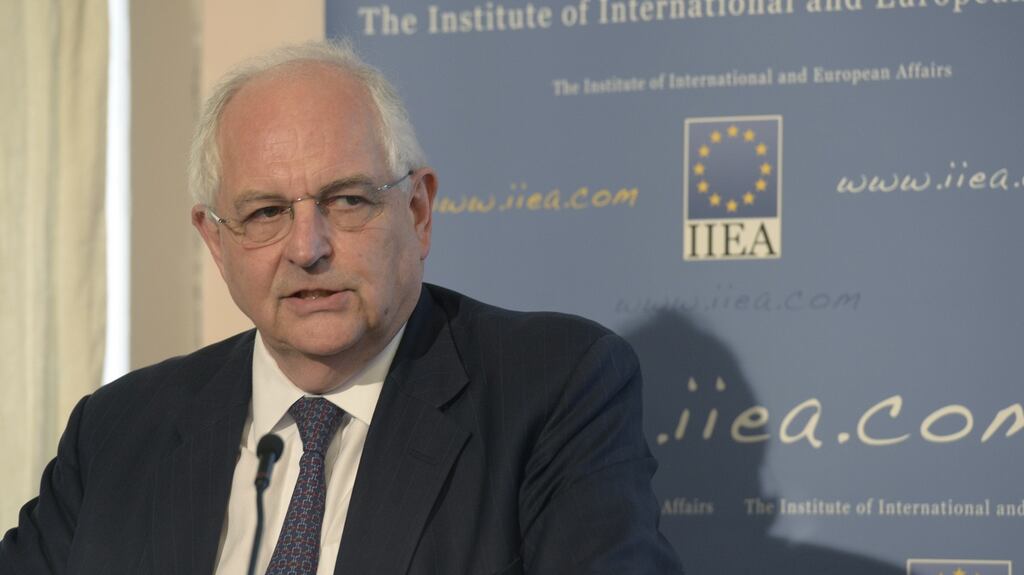 Martin Wolf, chief economics commentator at the Financial Times, speaking at the Institute of International and European Affairs in Dublin. Photograph: Brenda Fitzsimons