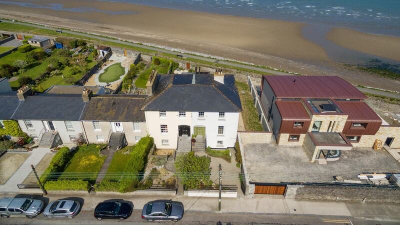 The Old Rectory with the new, contemporary house next door